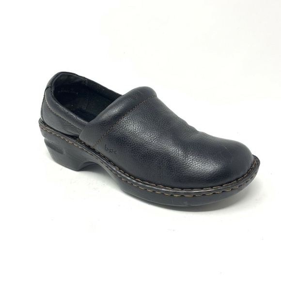 Born BOC Concept Womens 10M Black Leather Clogs - Picture 1 of 8